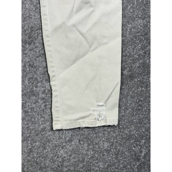 Klixs Distressed Trashed Jeans Womens Size 24 Stretch Off White Denim Italy Made - Picture 10 of 15